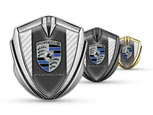 Porsche Emblema Fender Badge Look High-End Stile Drift